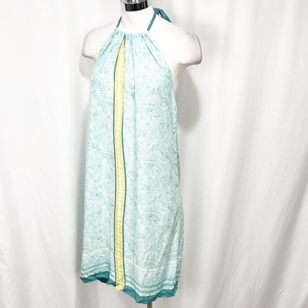Tommy Bahama Etched Dots Halter Dress Seafoam Green size small - Picture 3 of 8